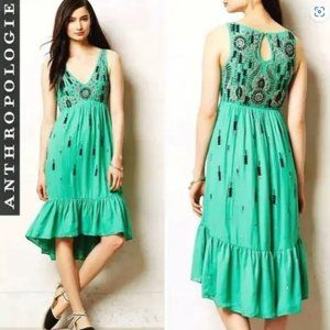 Floreat Ijada Green Embroidery & Sequin Dress - size 10